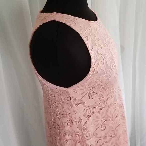 NWOT Pink Lace Baby Doll Swing Dress- M- Ginger G - Picture 3 of 6
